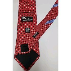 Van Boven Necktie 100% Silk USA J.Z. Richards 2454-9 Red Geometric Long 4x63